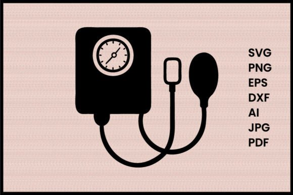 Blood Pressure Monitor Illustration Sil