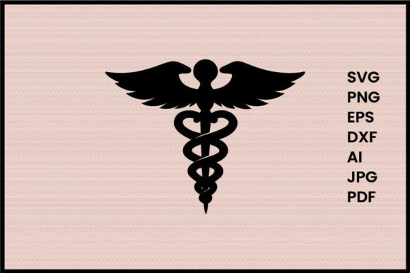 Caduceus Symbol Illustration Silhouette