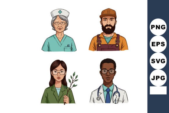 Diverse Healthcare and Labor Professionals
