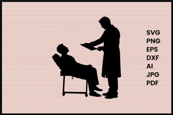 Doctor Checking Patient Illustration
