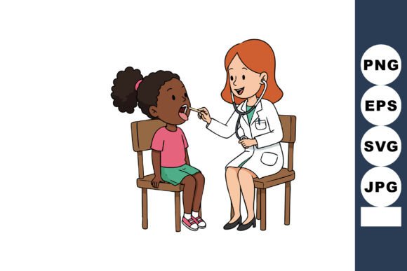 Female Doctor Examining Young Girl Patie