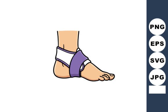 Foot with Purple Ankle Brace for Injury