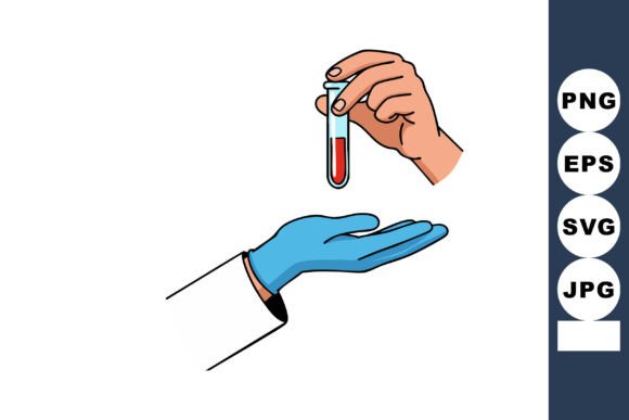Hand Holding Test Tube with Blood Sample