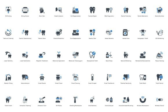 Modern Dental and Oral Care Icons Review