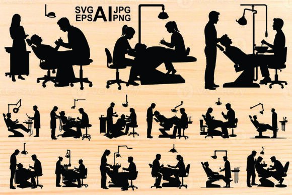 Silhouette of a Man in a Dentist Chair