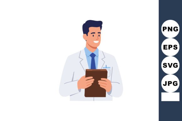 Young Male Doctor Smiling Confidently Ho
